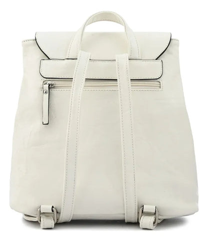 Mochila Mujer Con Tapa Aimar Blanco