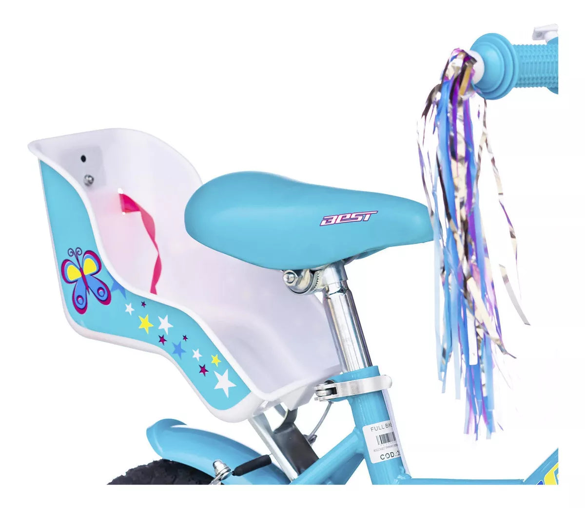 Bicicleta Niña Aro 12 Calipso Con Silla Para Muñeca