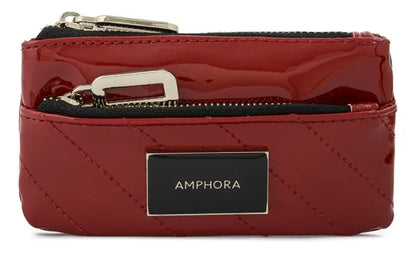 Monedero Mujer Doble Cierre Dean Pequeña Rojo