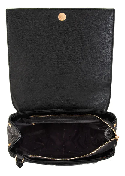 Mochila Mujer Con Tapa Anisa Mediana Negro