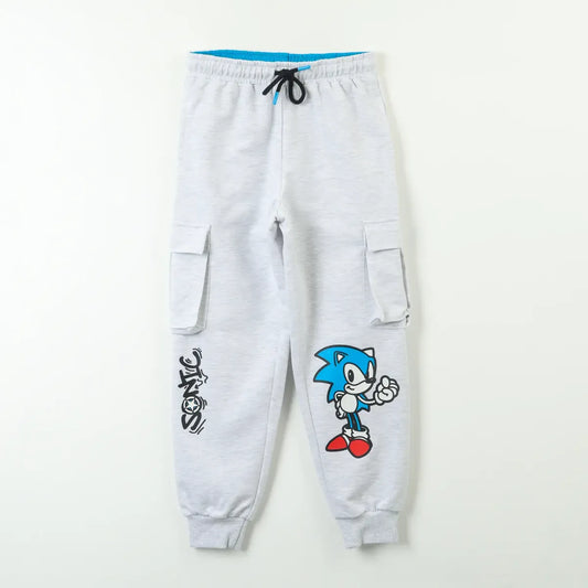 Pantalón Buzo Niño Grafiti Gris