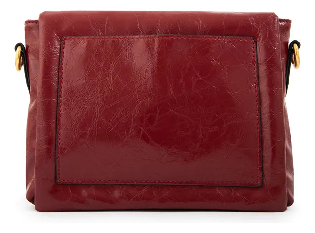 Cartera Mujer Bandolera Con Tapa Gilly Pequeña Rojo