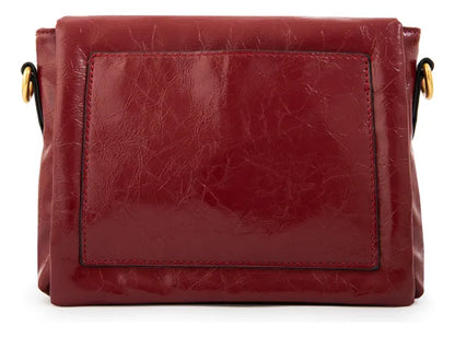 Cartera Mujer Bandolera Con Tapa Gilly Pequeña Rojo