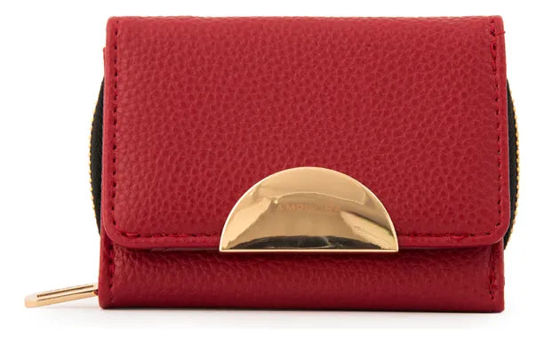 Billetera Mujer Pequeña Naty Rojo Oscuro