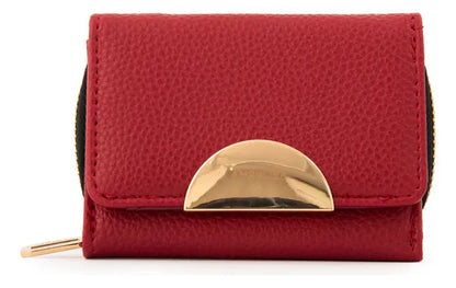 Billetera Mujer Pequeña Naty Rojo Oscuro