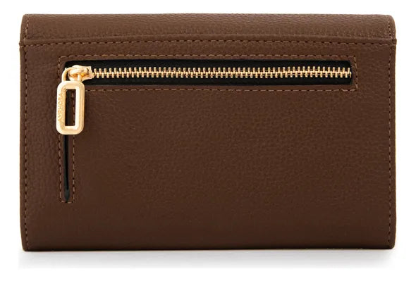 Billetera Mujer Mediana Lizet Café Oscuro