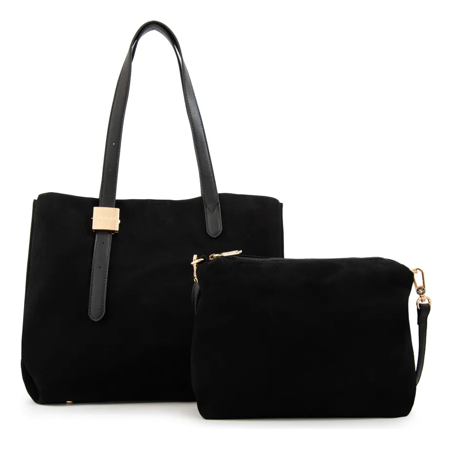 Cartera Mujer Dos Asas Brisy Grande Negro