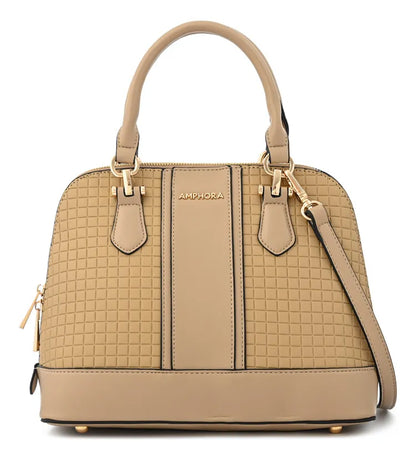 Cartera Mujer Dos Asas Mediana Ramona Beige