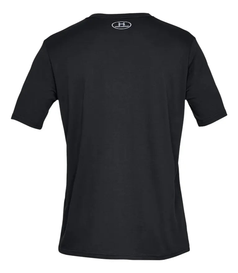 Polera Hombre Deportiva Logo Grande Negro
