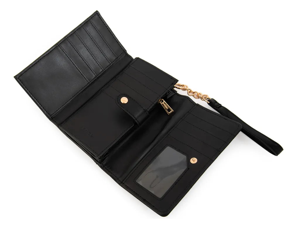 Billetera Mujer Mediana Grecia Negro