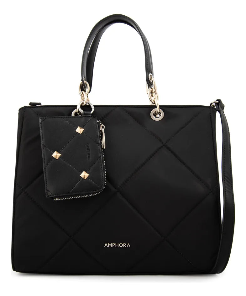 Cartera Mujer Dos Asas Keny Pequeña Negro Especial