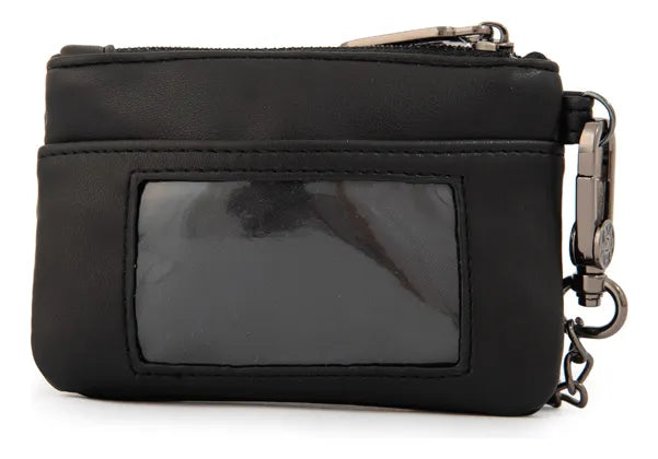 Monedero Mujer Con Bolsillo Frontal Pequeña Vania Negro