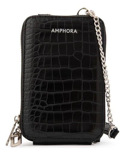 Cartera Mujer Bandolera Porta Celular Boga Pequeña Negro