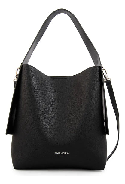 Cartera Mujer Corte Recto Iris Mediana Negro