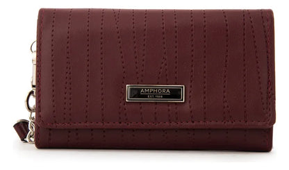 Billetera Mujer Mediana Guinea Burdeo