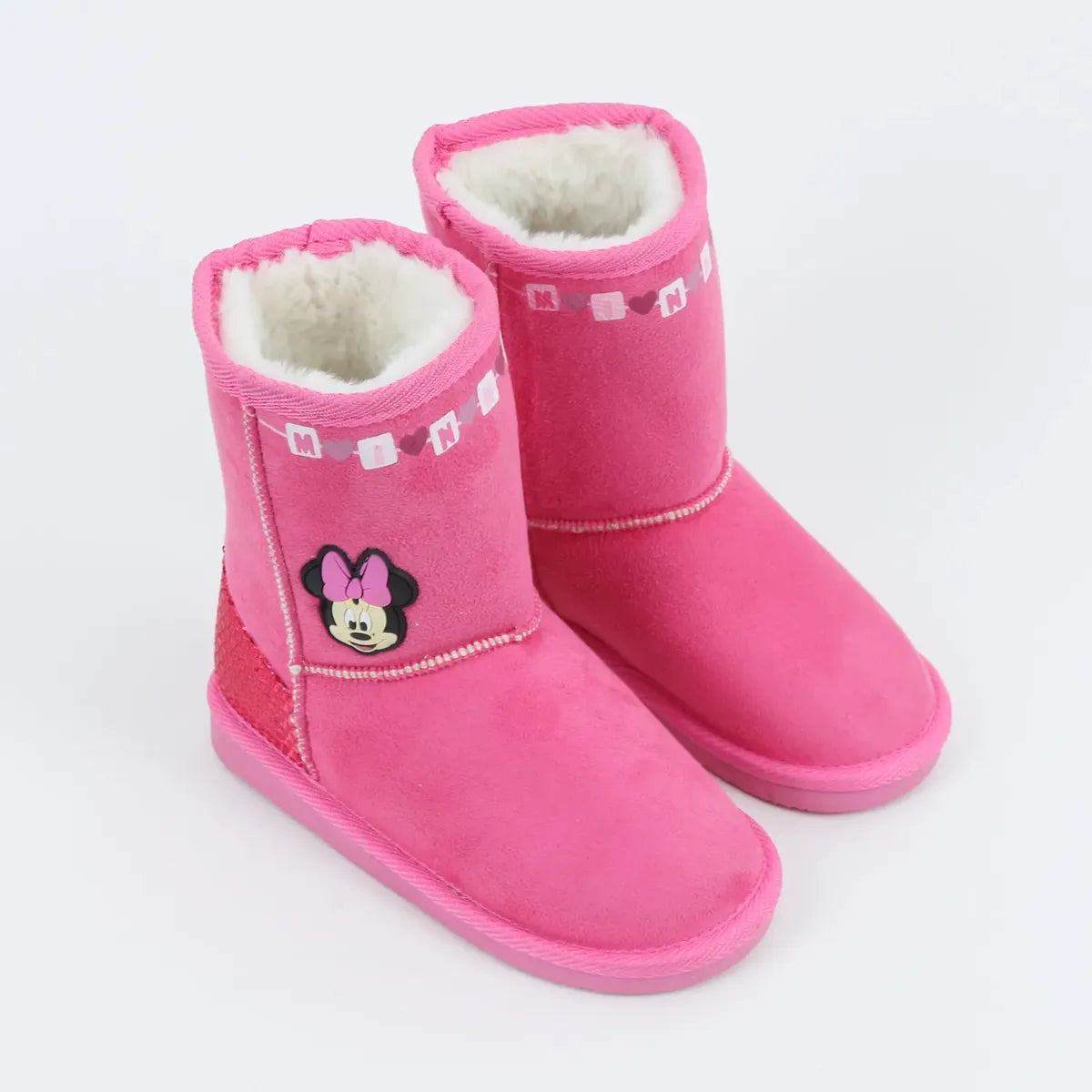 Bota Niña Chiporro Lentejuelas Minnie Rosado