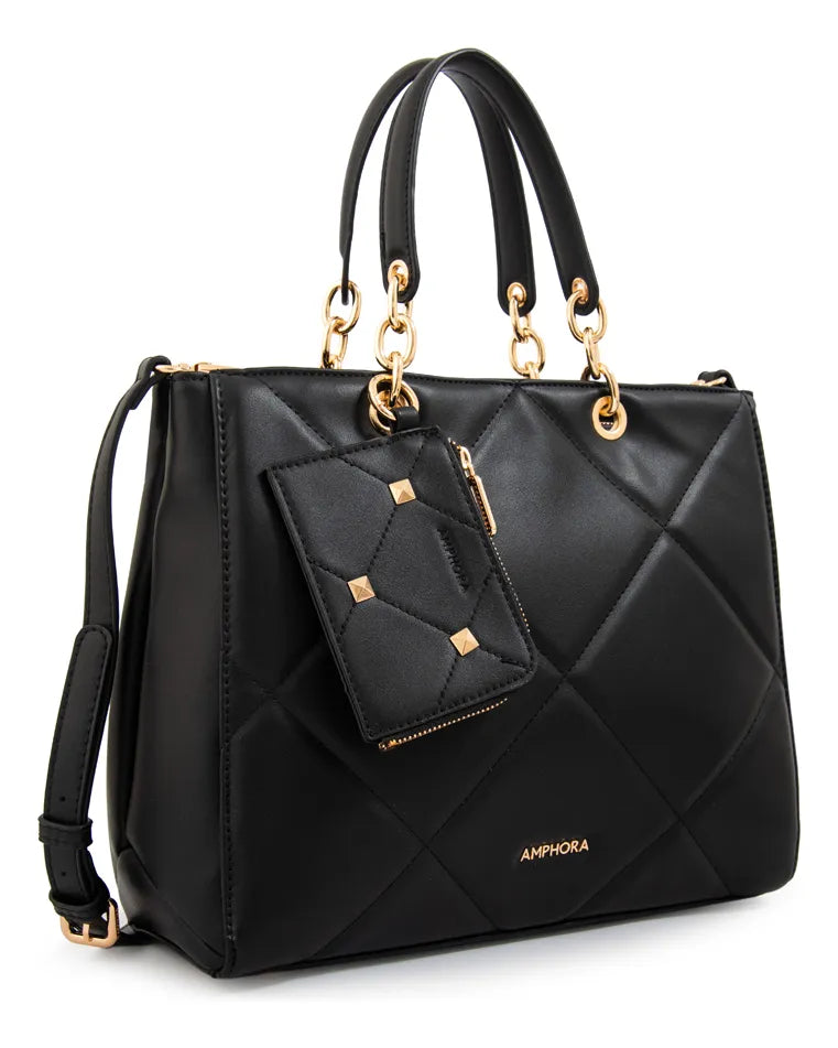 Cartera Mujer Dos Asas Keny Pequeña Negro