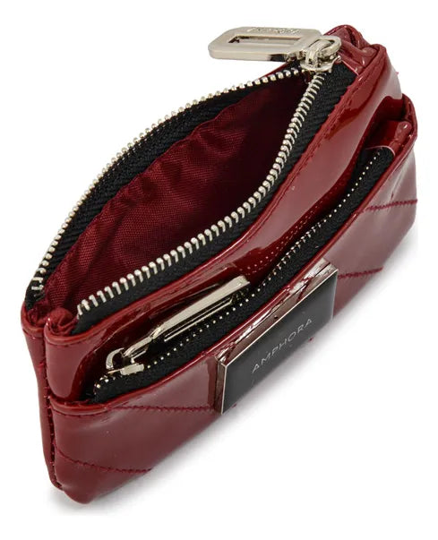 Monedero Mujer Doble Cierre Dean Pequeña Rojo