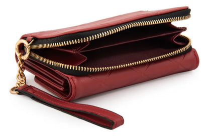 Billetera Mujer Mediana Suiza Rojo Oscuro