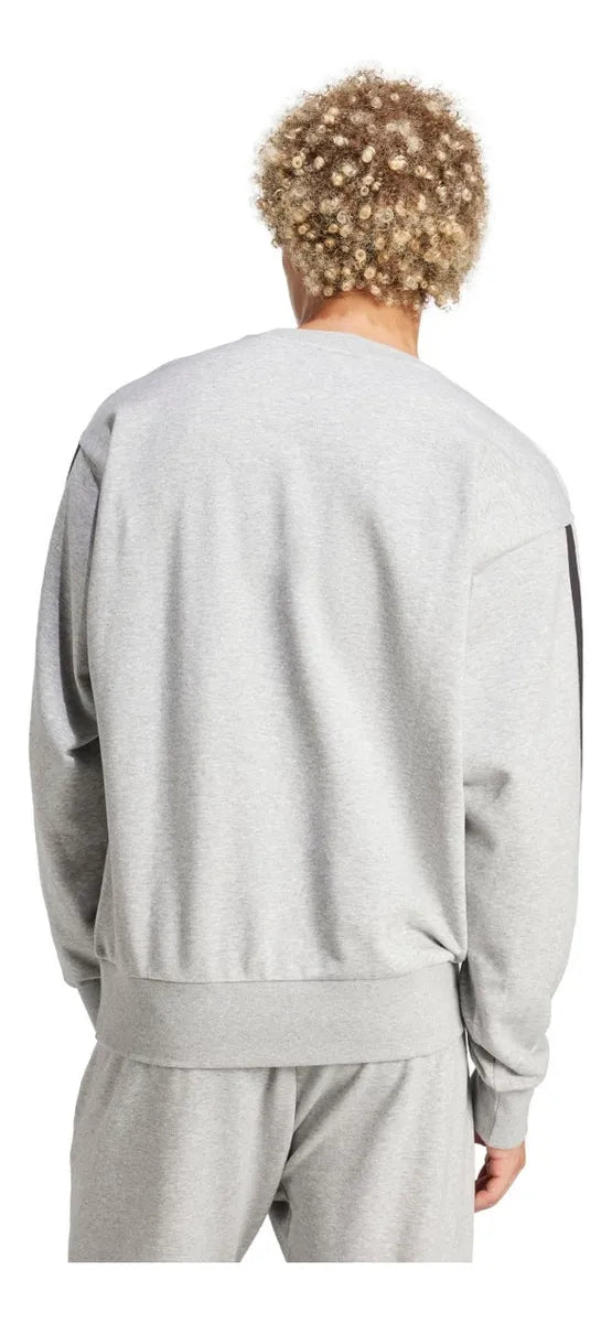 Polerón Hombre Training 3 Líneas Gris