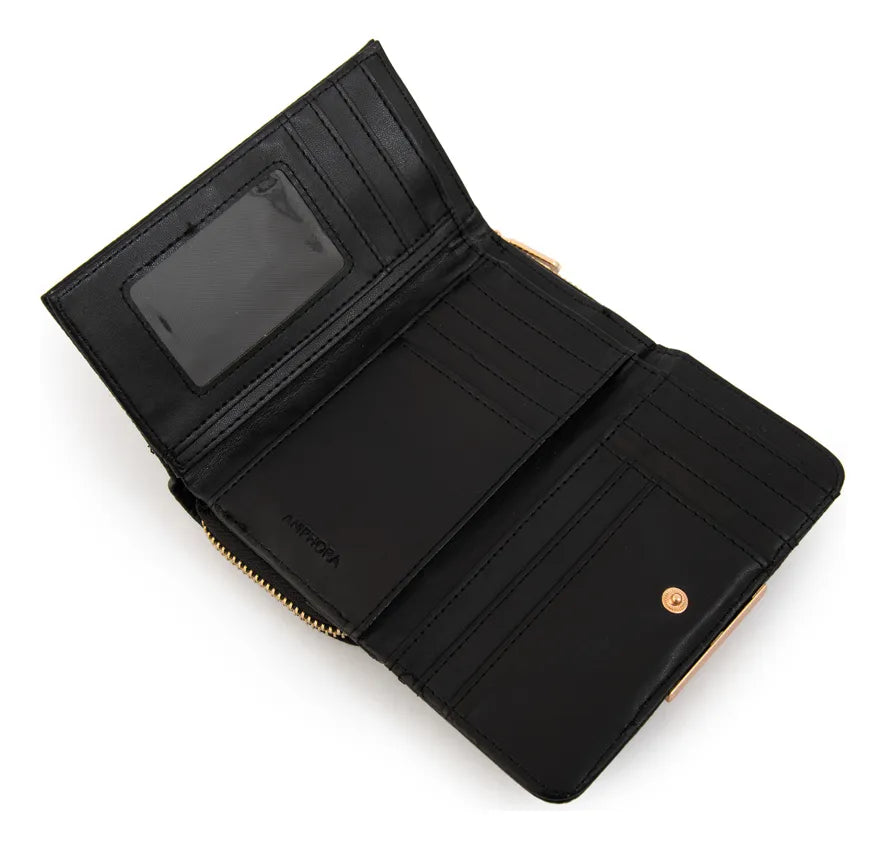 Billetera Mujer Mediana Naty Negro