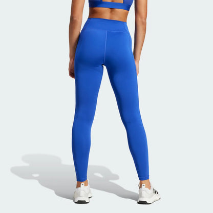 Calzas Mujer Largas Train Essentials Logo Grande Tiro Alto Azul