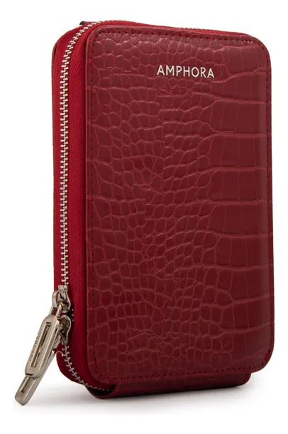 Cartera Mujer Bandolera Porta Celular Boga Pequeña Rojo