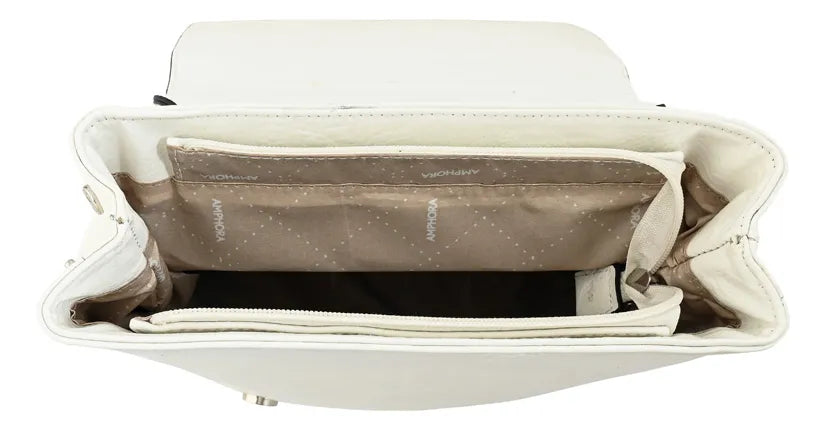 Mochila Mujer Con Tapa Aimar Blanco