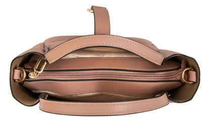 Cartera Dos Asas damaris grande rosa viejo