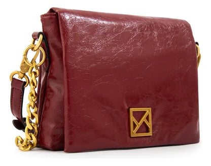 Cartera Mujer Bandolera Con Tapa Gilly Pequeña Rojo