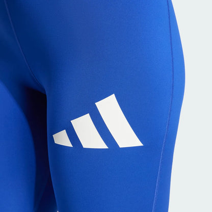 Calzas Mujer Largas Train Essentials Logo Grande Tiro Alto Azul