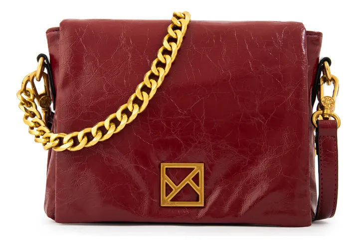 Cartera Mujer Bandolera Con Tapa Gilly Pequeña Rojo