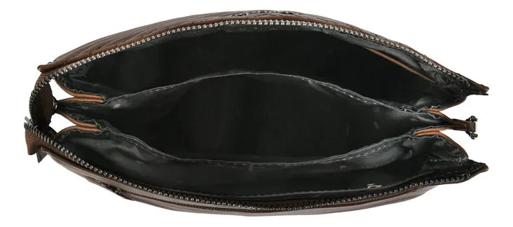 Cartera Mujer Bandolera Pequeña Pariz Café Oscuro