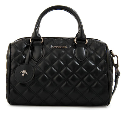 Cartera Mujer Dos Asas Baul Tamy Mediana Negro