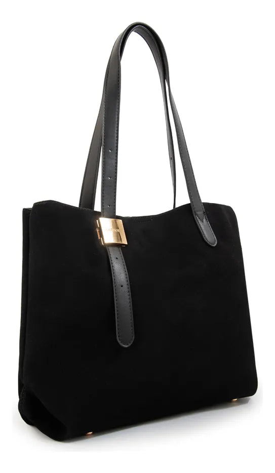 Cartera Mujer Dos Asas Brisy Grande Negro