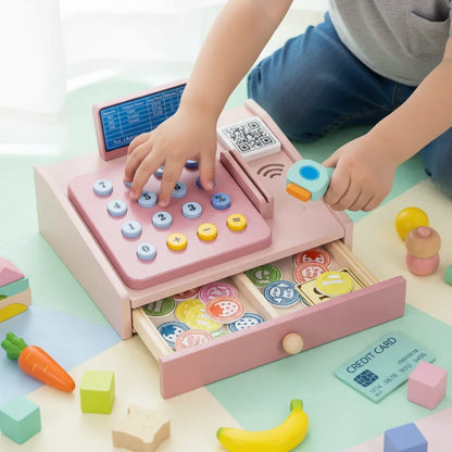 Caja Registradora Juguete Madera Niños