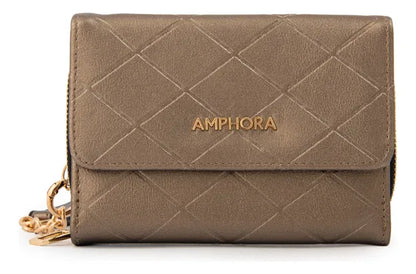 Billetera Mujer Mediana Suiza Plateado Oscuro