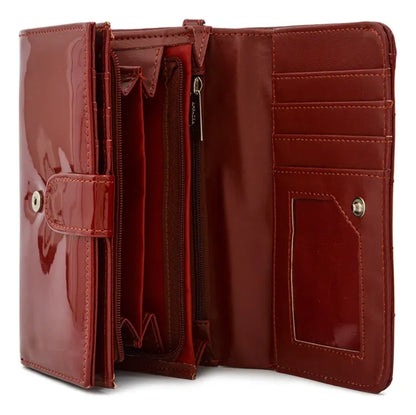 Billetera Mujer Acordeon Dean Mediana Rojo