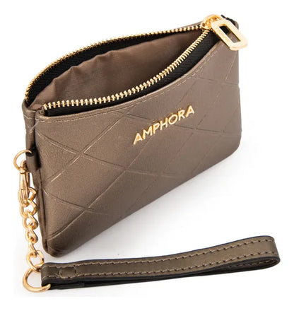 Monedero Mujer Pequeña Suiza Plateado Oscuro