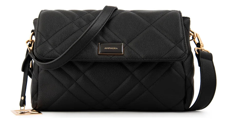 Cartera Mujer Bandolera Con Tapa Anisa Pequeña Negro