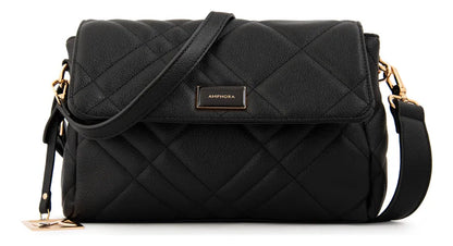 Cartera Mujer Bandolera Con Tapa Anisa Pequeña Negro