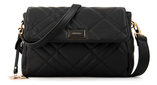 Cartera Mujer Bandolera Con Tapa Anisa Pequeña Negro