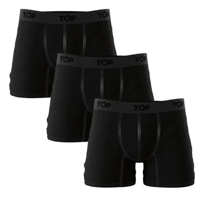 Tripack Boxer Medio Hombre Negro