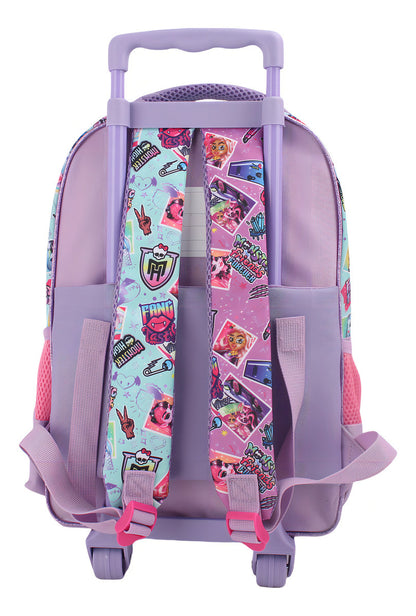 Mochila Moster High Set Lonchera + Estuche Niña Violeta