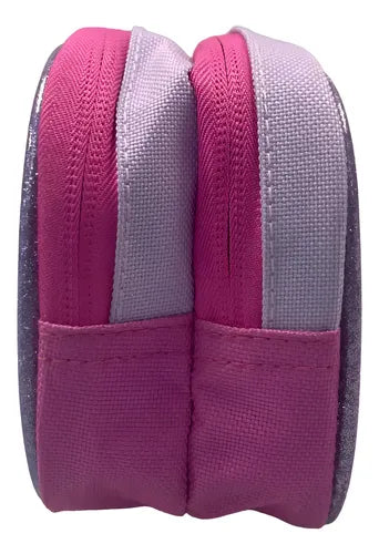 Estuche Escolar Doble Cierre Intek Stitch Violeta