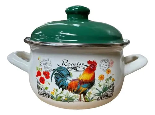 Cacerola Vintage Enlozada Diseños Marca Aleppo 22 Cm