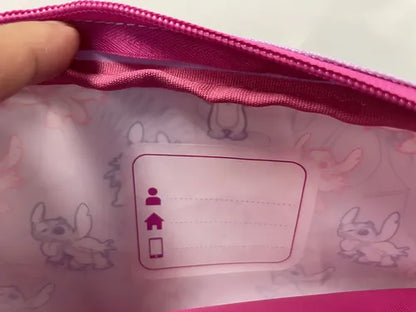 Estuche Escolar Doble Cierre Intek Stitch Violeta