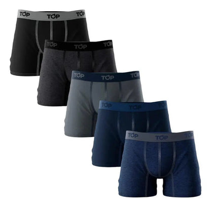 Pack 5 Boxer Medio Hombre  Algodon  Multicolor C4