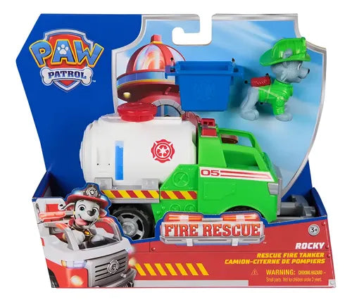 Juguete Unisex Auto Rescate De Bomberos Ryder Rocky Verde