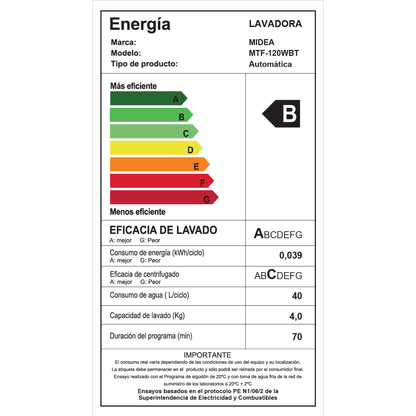 Tower Lavadora Secadora 12KG MTF-120WBT